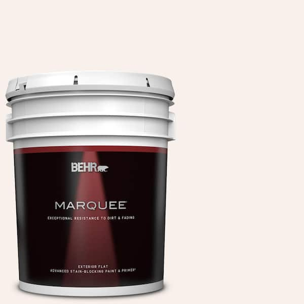 BEHR MARQUEE 5 gal. #W-B-100 Billowy Clouds Flat Exterior Paint & Primer