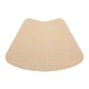 Fishnet 19 in. x 13 in. Camel PVC Covered Jute Wedge Placemat (Set of 6)