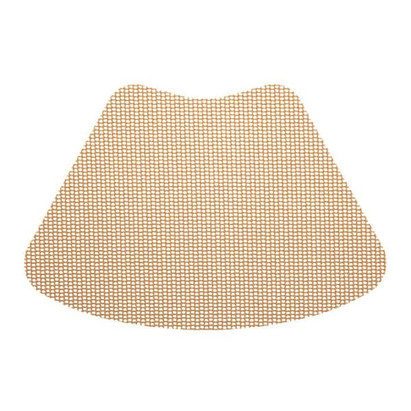 Kraftware Fishnet 19 in. x 13 in. Camel PVC Covered Jute Wedge Placemat (Set of 6)