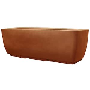 30 in. x 10 in. Indoor/Outdoor Terra Cotta Color Polyethylene Rectangular Planter