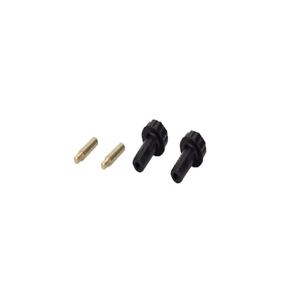Aspen Creative Corporation Black On/Off Replacement Turn Knobs and 1/2 in. Extensions (2-Pack)