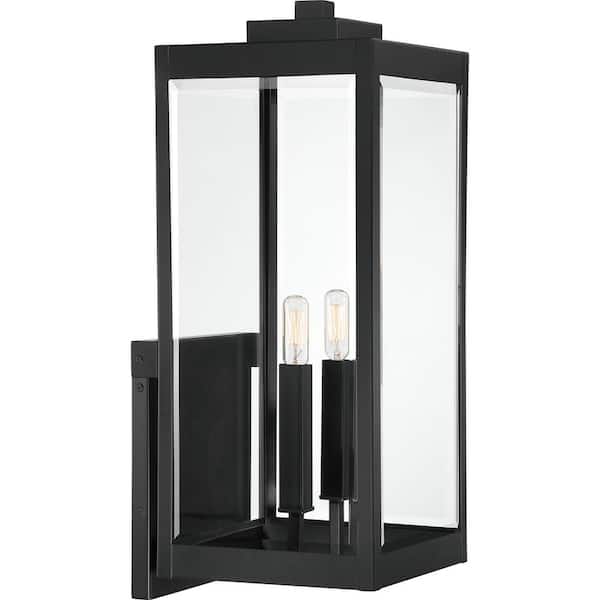 Westover 2-Light Earth Black Outdoor Wall Lantern Sconce
