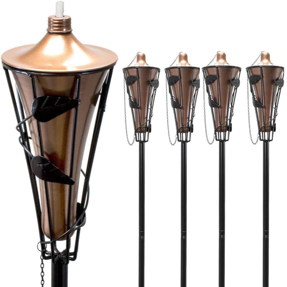 Outdoor Metal Patio Torches-Use for Deck, Patio, Back Yard-includes Fibergl