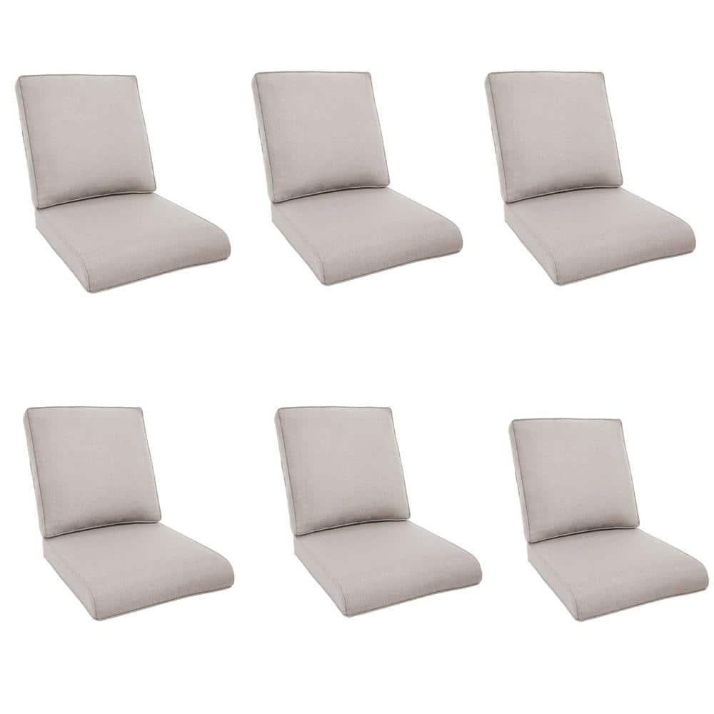 Modern 22 in. x 25 in. 12-Piece Deep Seating Outdoor Lounge Chair Cushion Set in Beige (6-Set) price history on PriceWatchPro