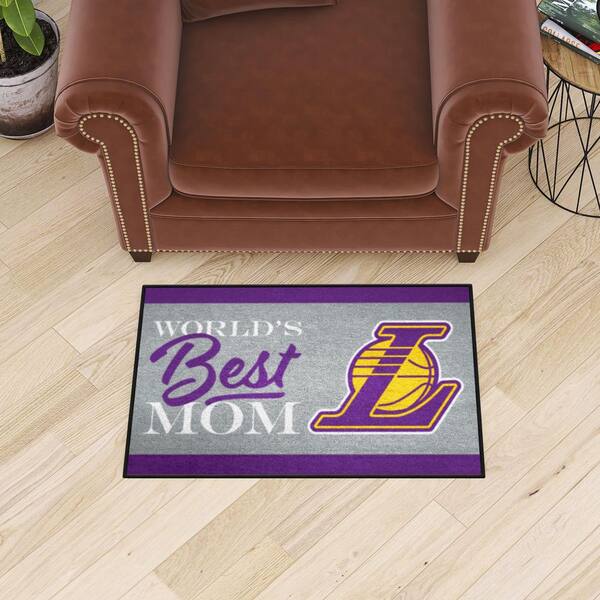 Officially Licensed NBA Los Angeles Lakers Uniform Rug 19 x 30