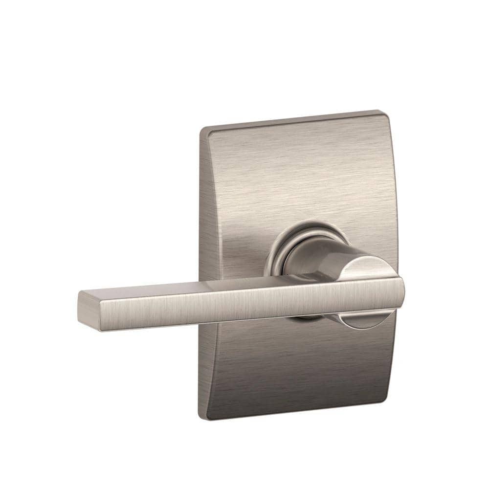 Schlage Latitude Matte Black Keyed Entry Door Handle with Collins Trim F51A  LAT 622 COL - The Home Depot
