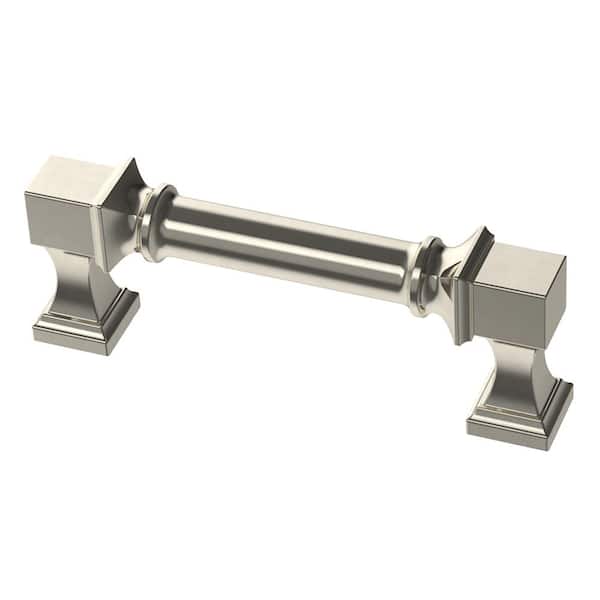 Liberty Regal Square 3 in. (76mm) Center-to-Center Polished Nickel Drawer Pull