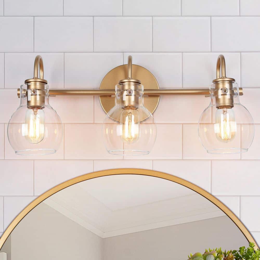 Aipsun Black Vanity Light Bathroo Lighting Fixtures 3 Light Crystal...