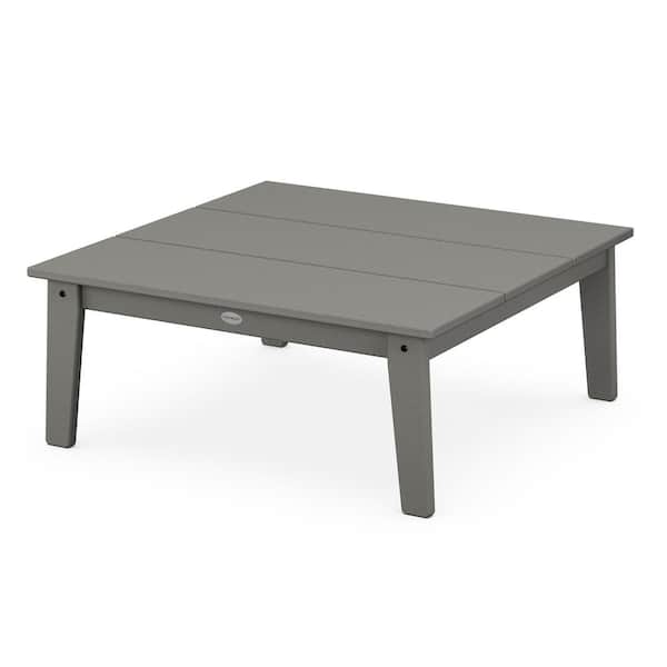 POLYWOOD Grant Park Slate Grey Plastic Outdoor Coffee Table