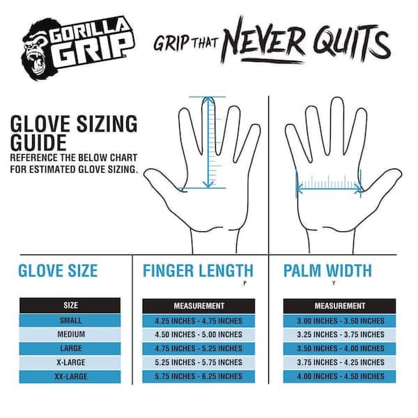 Grease Monkey Gorilla Grip Slip Resistant Glove Medium, Large, Extra Large  (XL)