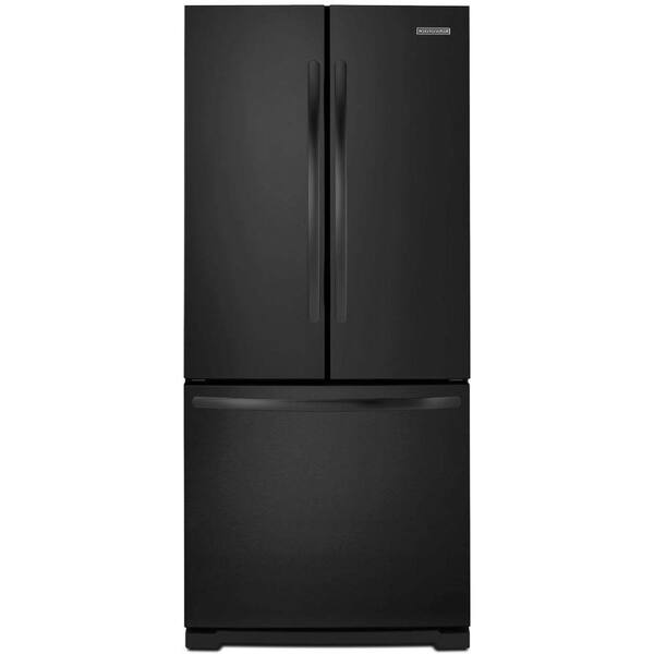 KitchenAid 30 in. W 19.7 cu. ft. Architect Series II French Door Refrigerator in Black