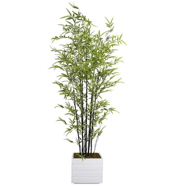 VINTAGE HOME Artificial Faux Real Touch 6.5 Feet Tall Bamboo Tree With Fiberstone Planter