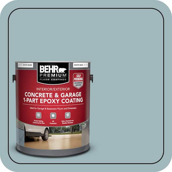 1 gal. #PFC-51 Nautical Blue Self-Priming 1-Part Epoxy Satin Interior/Exterior Concrete and Garage Floor Paint