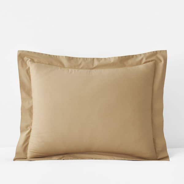 Company Cotton Garment Wash Wheat Cotton Percale Standard Sham