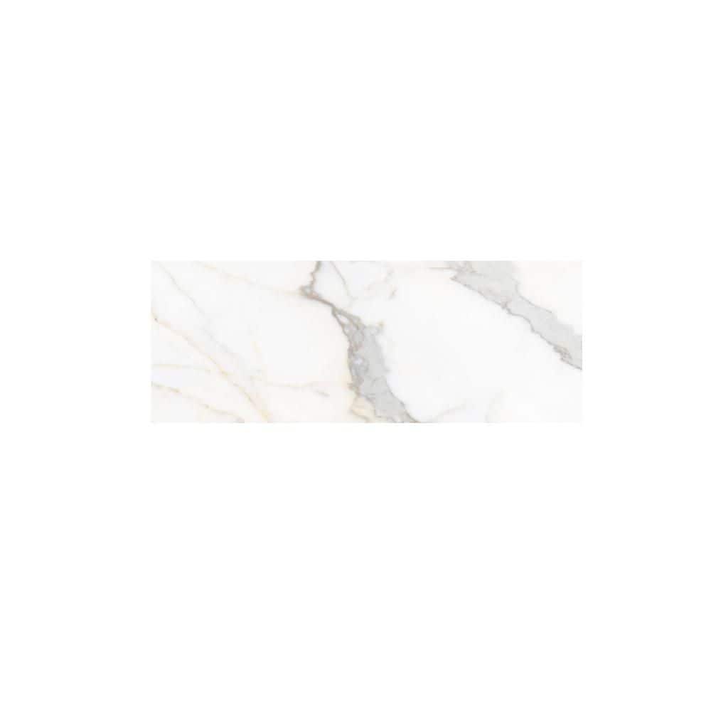 Take Home Tile Sample - Calacatta Gold/White 3 in. x 6 in. Textured Matte Subway Porcelain Wall and Floor Tile Sample price history on PriceWatchPro