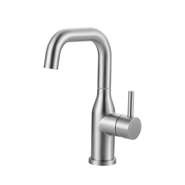 Single-Handle Bar Faucet Deckplate Not Included in Brushed Nickel