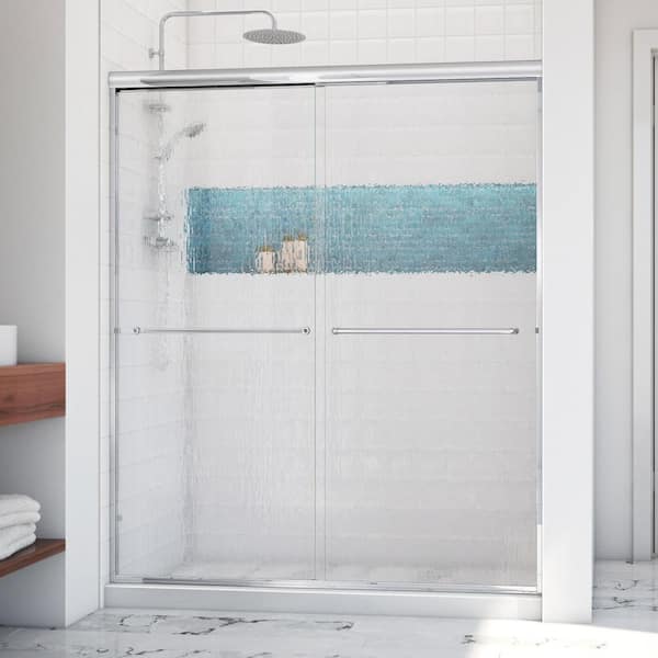DreamLine Alliance Pro LT 56 in. - 60 in. x 70-3/8 in. Semi-Frameless Sliding Shower Door in Chrome
