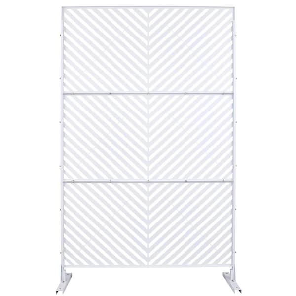 JimsMaison 76 in. H x 48 in. W Steel Garden Fence Freestanding