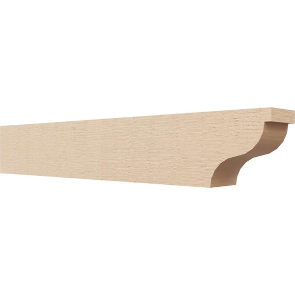 Ekena Millwork 4-in. x 6-in. x 36-in. Garner Woodgrain, Primed Tan Timberthane Polyurethane Rafter Tail Brace