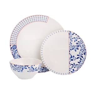 Folksy 3 Piece Porcelain Dinnerware Place Setting (Serving Set for 1)