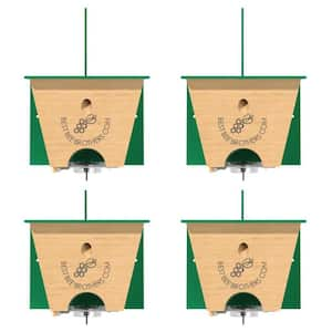 Turbo Trap 2.0 with Bee Vault - Carpenter Bee Trap - Professional-Grade (4-Pack)