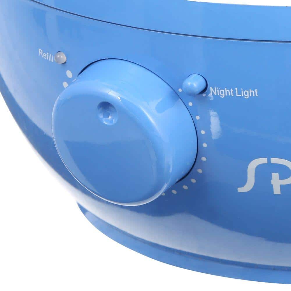 Royal Blue Ultrasonic Humidifier with Night Light and Aroma Diffuser