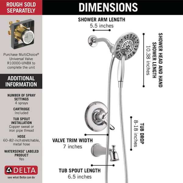 Delta Faucet Vero 17T Series Dual-Function Shower Trim Kit with Single-Spray shops Tou