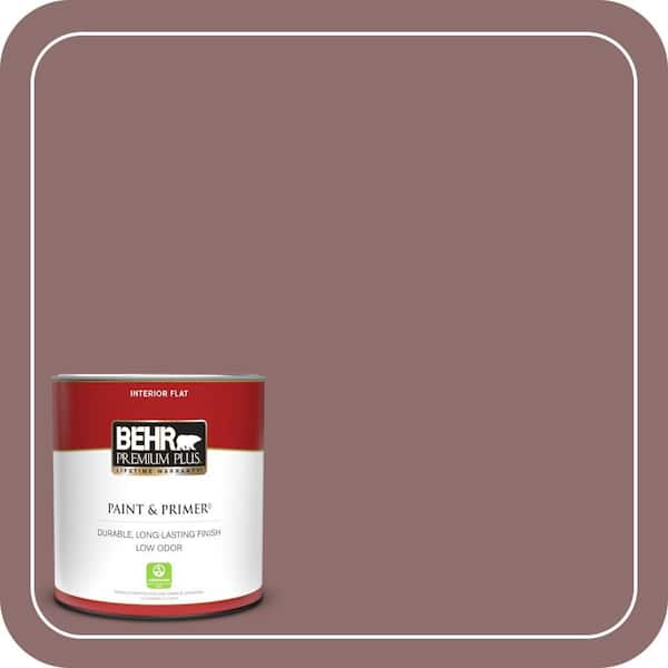 BEHR PREMIUM PLUS 1 qt. #MQ1-47 Touch of Class Flat Low Odor Interior Paint & Primer