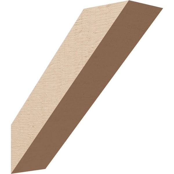 Ekena Millwork 3 in. x 10 in. x 10 in. Traditional Rough Cedar Woodgrain Timberthane Polyurethane Knee Brace, Primed