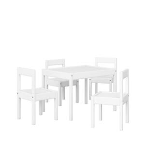 Wylie White 5-Piece Kiddy Table and Chair Set