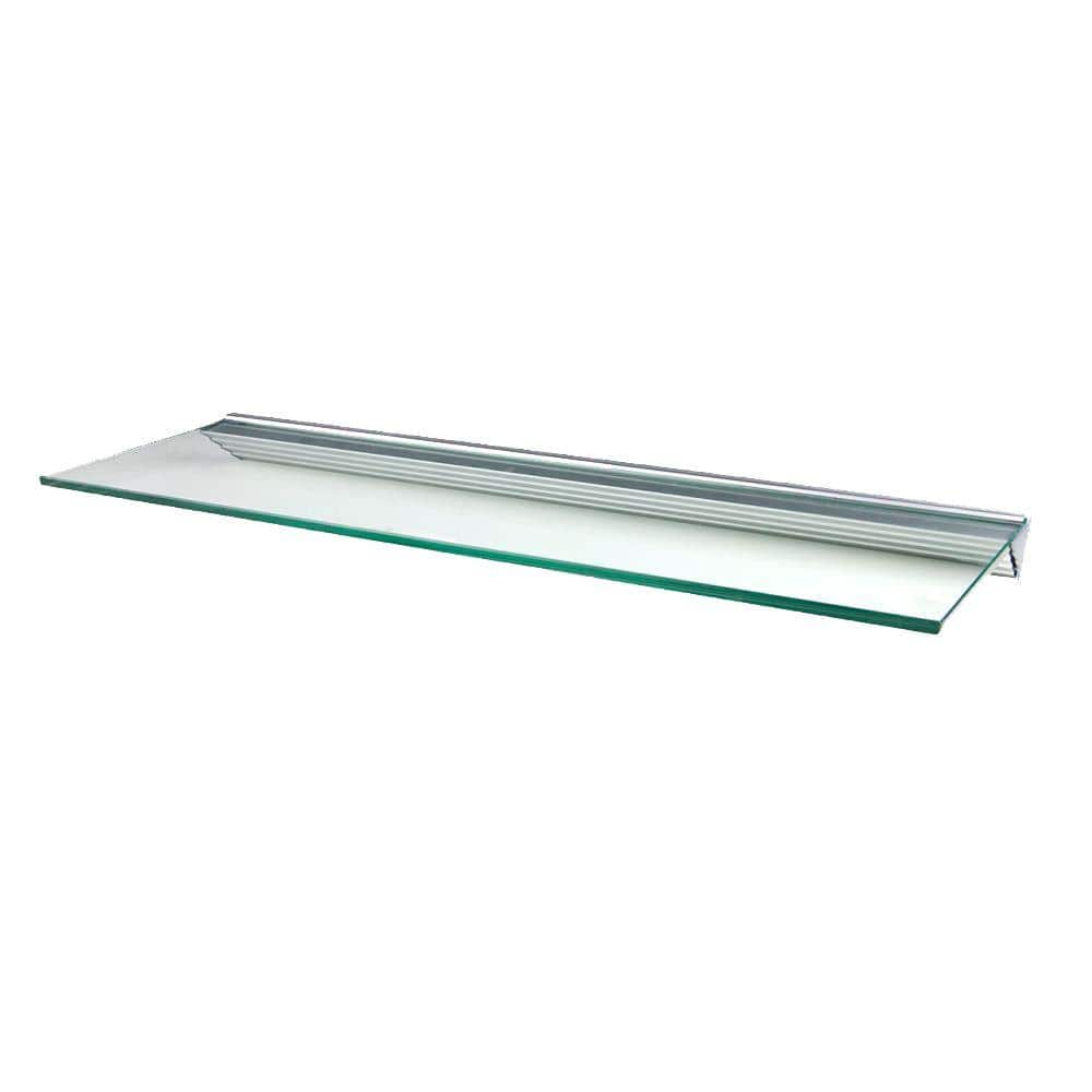 Set of 4 Tempered Glass Shelf 48"w x 8"d 3/8" Thick with Polished Edges 