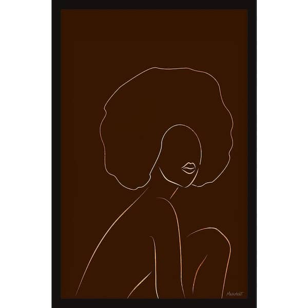 Unbranded "Timeless Afro" by Marmont Hill Framed People Art Print 24 in. x 16 in.