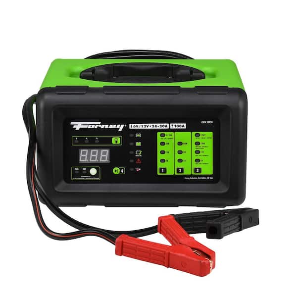 Forney 6-Volts at 2 Amp, 10 Amp and 20 Amp and 12-Volts at 2 Amp, 10 Amp, 20 Amp and 100 Amp Start Battery Charger