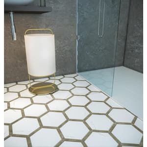 Marcotto Panal Calacatta Gold with Terra Picket 8-5/8 in. x 9-7/8 in. Porcelain Floor and Wall Tile (8.064 sq. ft./Case)