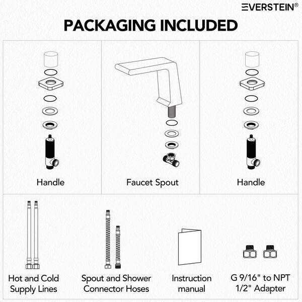 Have a question about EVERSTEIN 8in. Widespread 3 Hole Waterfall