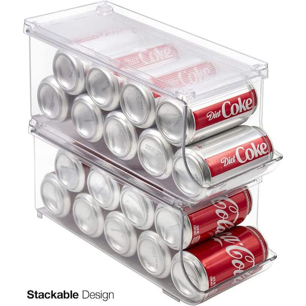Sorbus 1-Pack Clear Plastic Stackable Dispenser Holds 12 Cans Can Holder  FR-CAN12 - The Home Depot