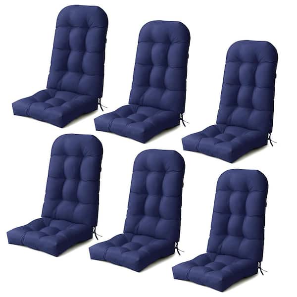 Unbranded 50 in. x 20 in. Deep Seat Outdoor Adirondack Chair Cushion in Navy (6-Set)