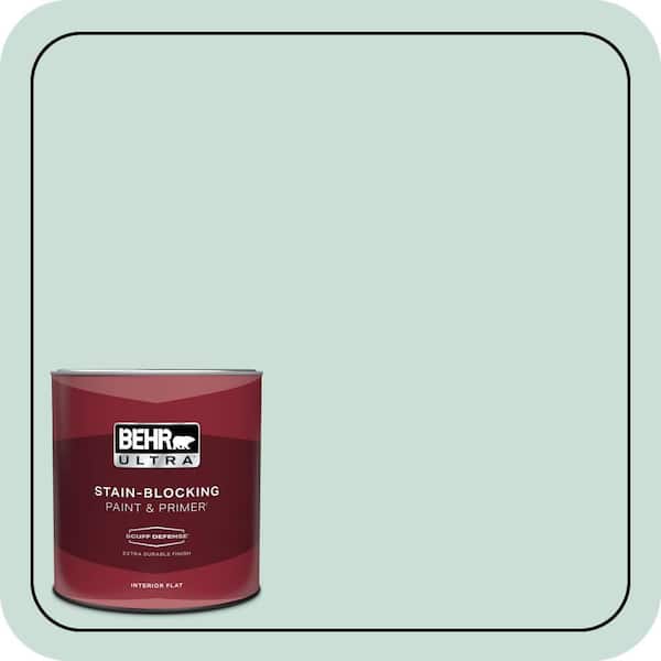 BEHR ULTRA 1 qt. #M430-2 Ice Rink Extra Durable Flat Interior Paint & Primer