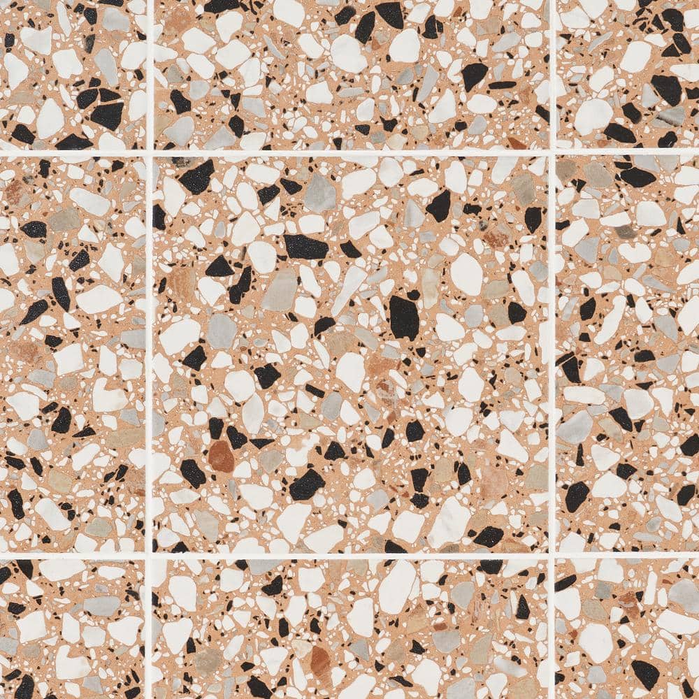 Grain Beige Matte Porcelain Terrazzo Floor and Wall Tile