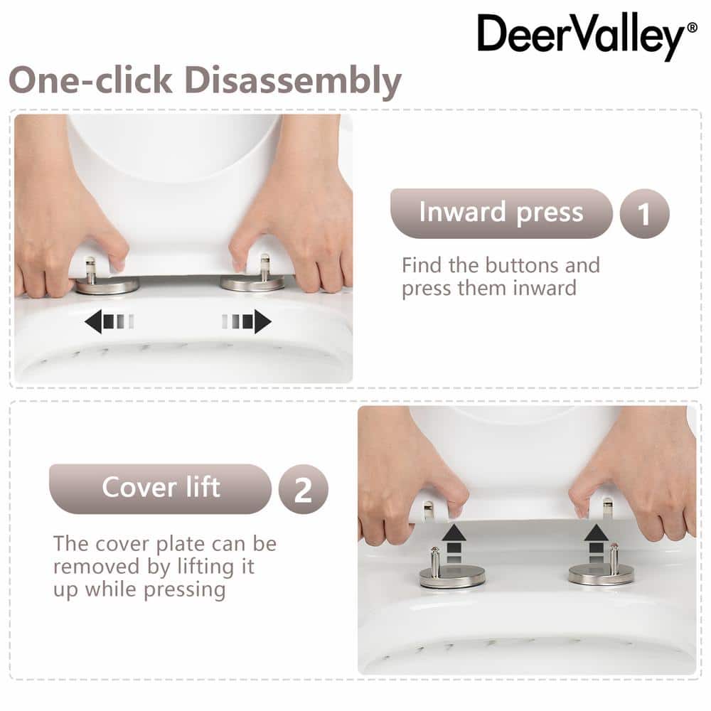White Ceramic Elongated Dual Flush One-Piece Toilet