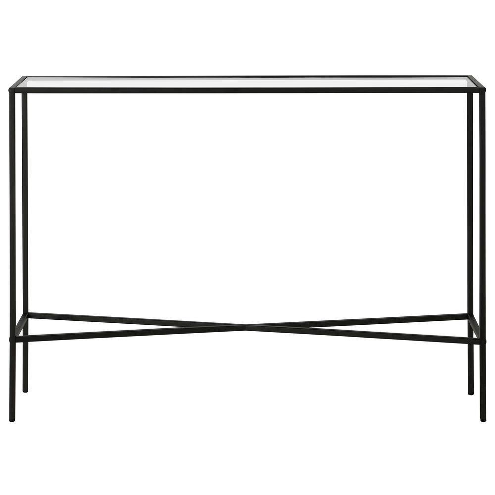 Henley 42" Blackened Bronze Metal & Glass Console Table