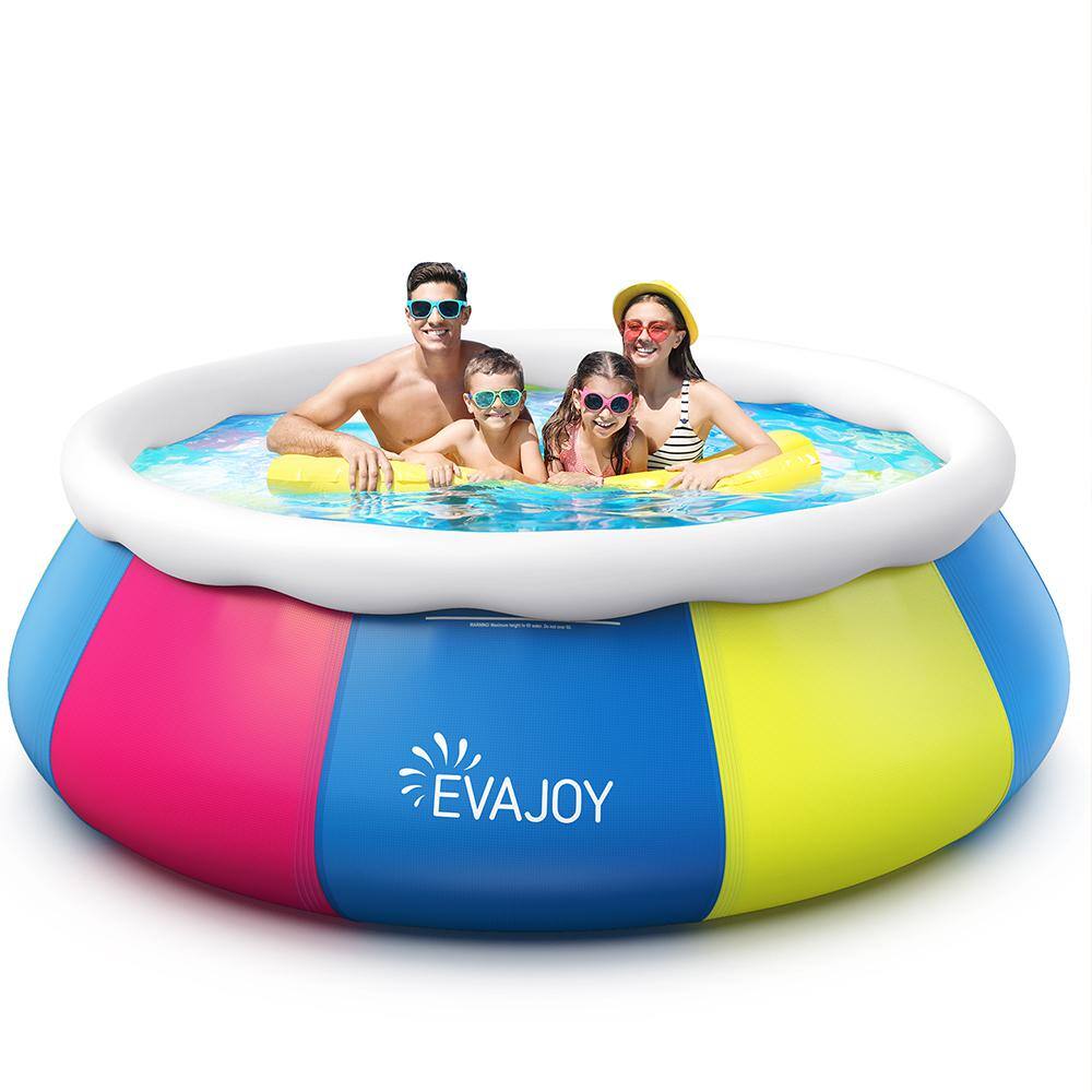 120 in. x 120 in. Round Above Ground Inflatable Pool,Blow Up Pool