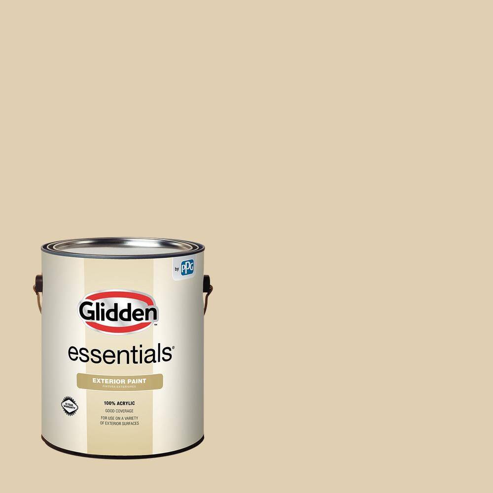 Glidden Essentials 1 gal. PPG1086-3 Almond Cream Flat Exterior