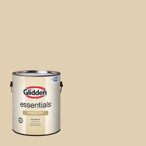 Glidden Essentials 1 gal. PPG1086-3 Almond Cream Semi-Gloss Exterior Paint