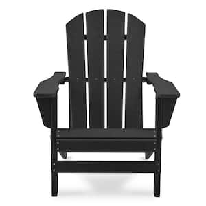 Classic Black Folding Plastic Adirondack Chair