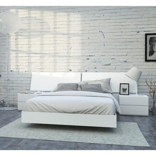 Nexera District 4-Piece White Queen Size Bedroom Set