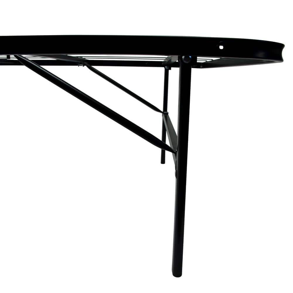 Full Black Metal Platform Bed Frame with Storage