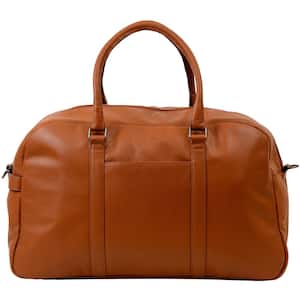 Onyx Collection 20 in., Brown Leather Duffle Bag Backpack with RFID Protection