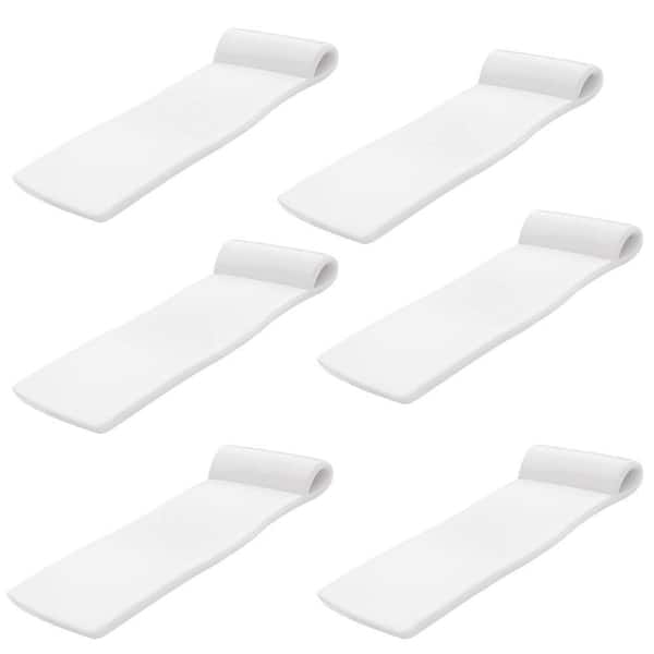TRC Recreation Sunsation 70 in. White Foam Raft Lounger Pool Float (6-Pack)