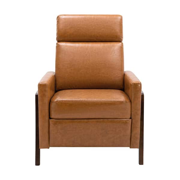 ATHMILE Brown PU Accent Chair